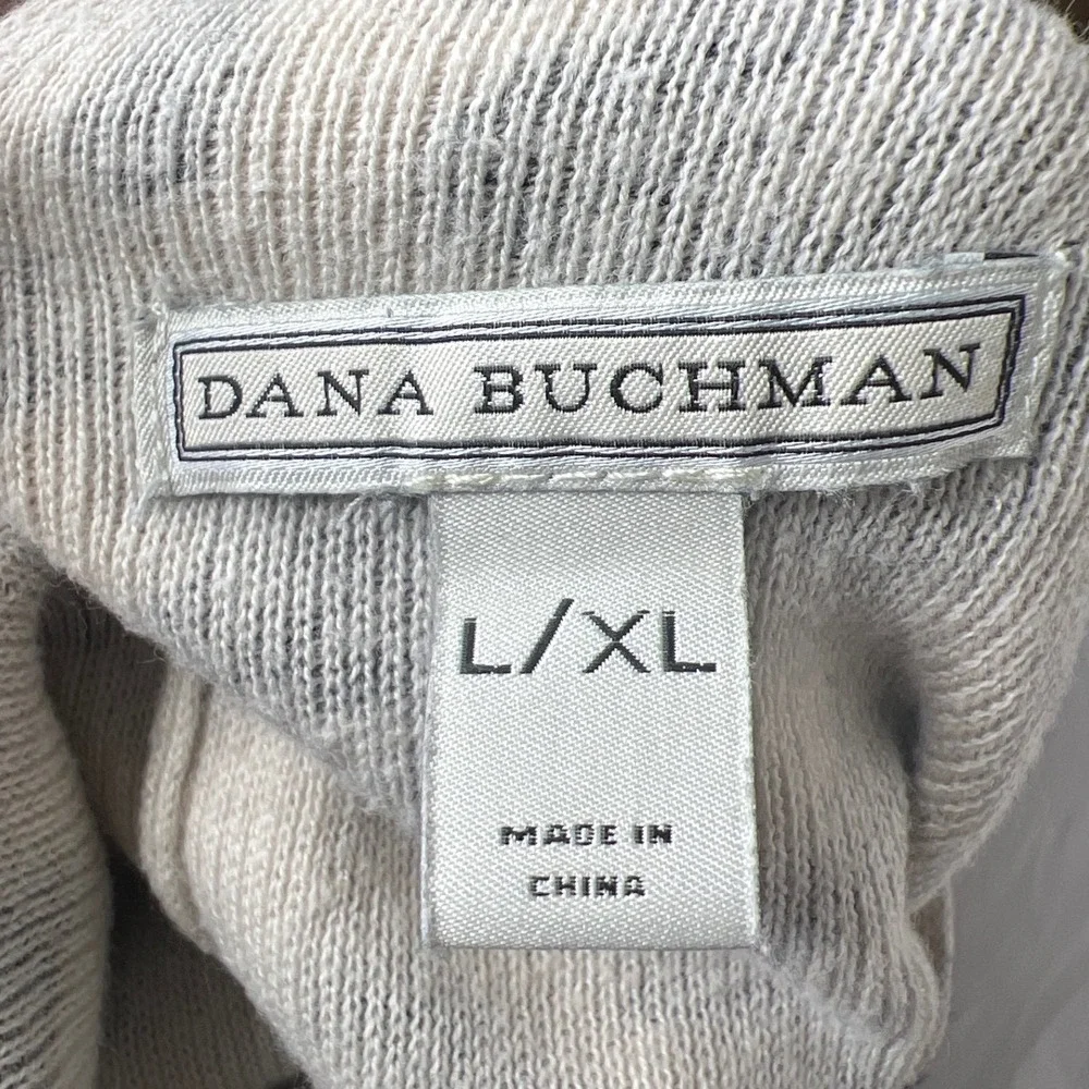 Dana Buchman Leopard Print Poncho Sweater Brown Tan Animal Print Wrap L/XL - Picture 4 of 4